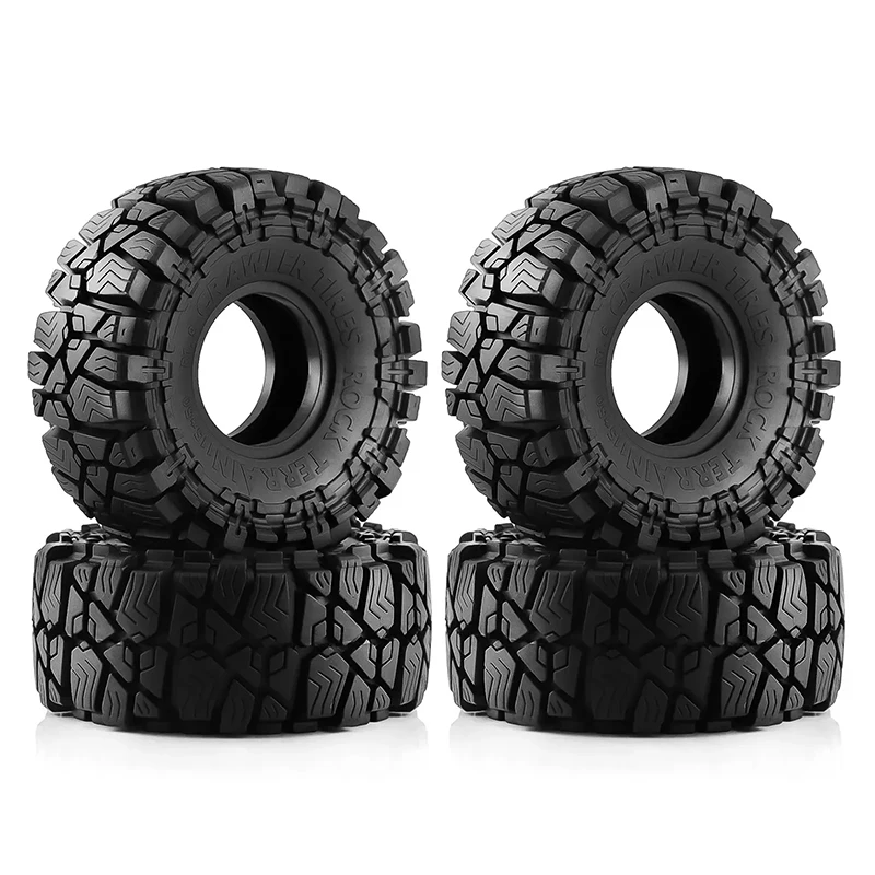 

RC Car 4PCS 1.9 Rubber Tire Wheel Tyre for 1/10 RC Crawler Car Axial SCX10 Pro Capra TRX4 RC4WD D90 Redcat