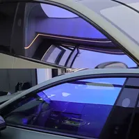 52cm x 150/300/600cm parabrisas lateral de coche 81% VLT tinte de vidrio púrpura vinilo Solar camaleón película de tinte Nano cerámica a prueba de rayos UV