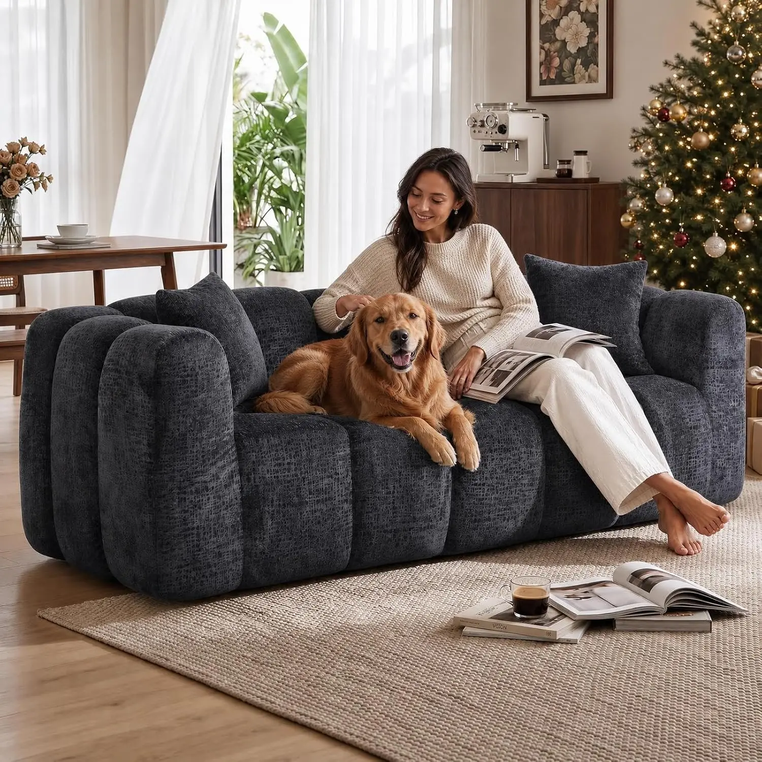 Modular Sectional Sofa Cloud Couch, 79.5