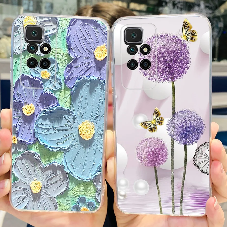 For Xiaomi Redmi 10 Case Cute Fashion Painted Cover Clear Silicone Soft Fundas Phone Case For Redmi10 Redmi 10 Prime 2022 Bumper