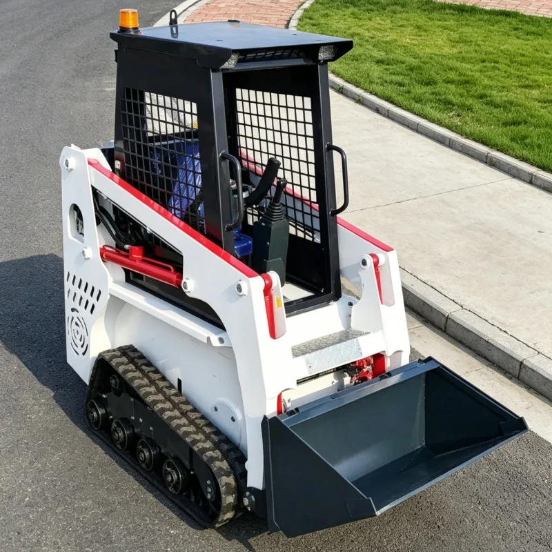 

Customized CE/EMC Certified Ride-on Transporter, Mini Skid Steer Loader, Construction Site Material Handling Skid Equipment
