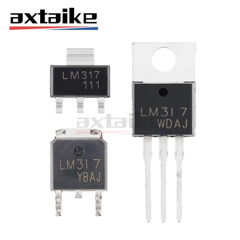 

10PCS LM317 LM317T TO220 LM317D2T TO263 D2PAK LM317MDT TO252 DPAK LM317G SOT223 ADJ Three-terminal Positive Voltage Regulator IC