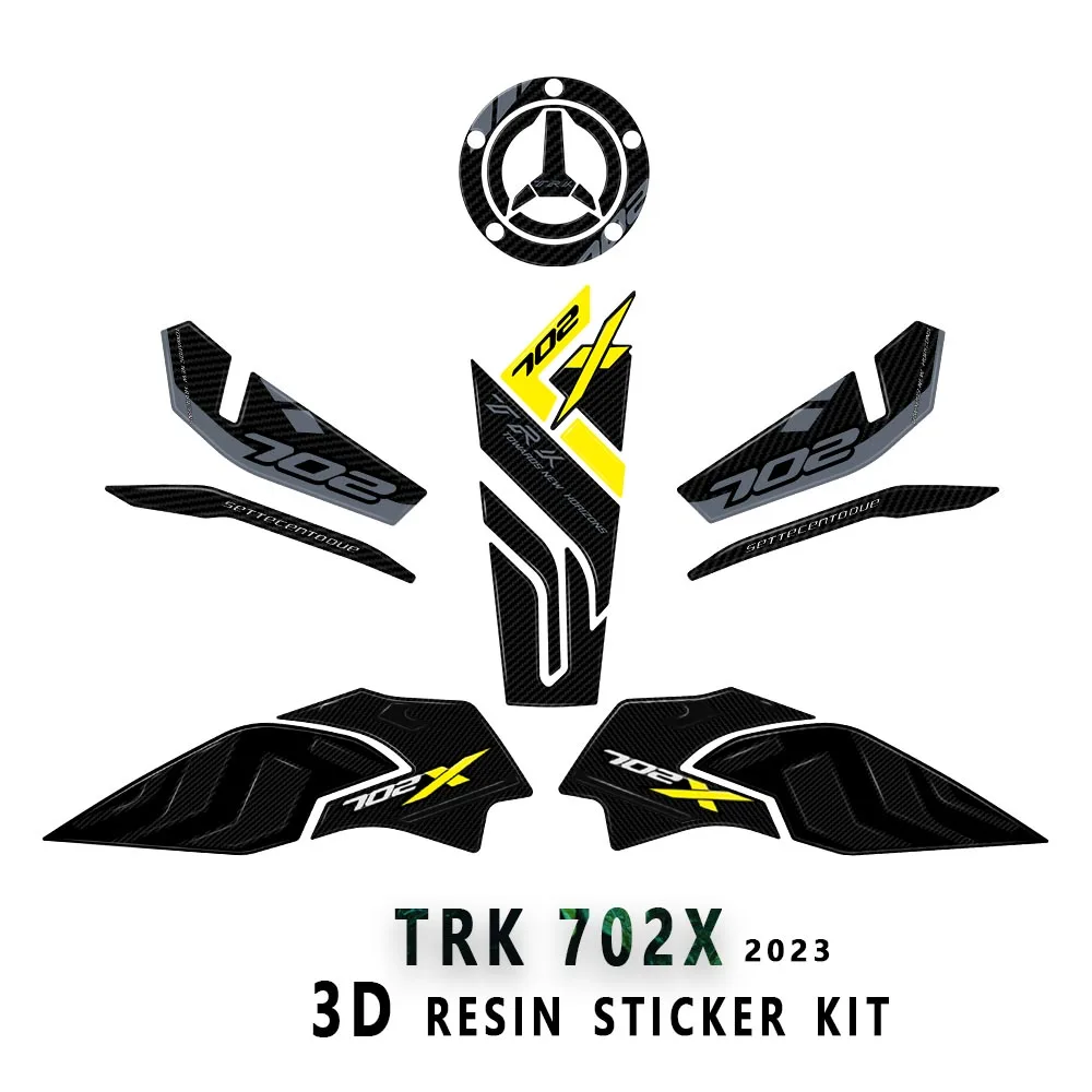 

TRK702 Accessories 3D Gel Epoxy Resin Sticker Kit Tank Pad 3D Sticker For Benelli TRK 702X TRK 702 X 2023-