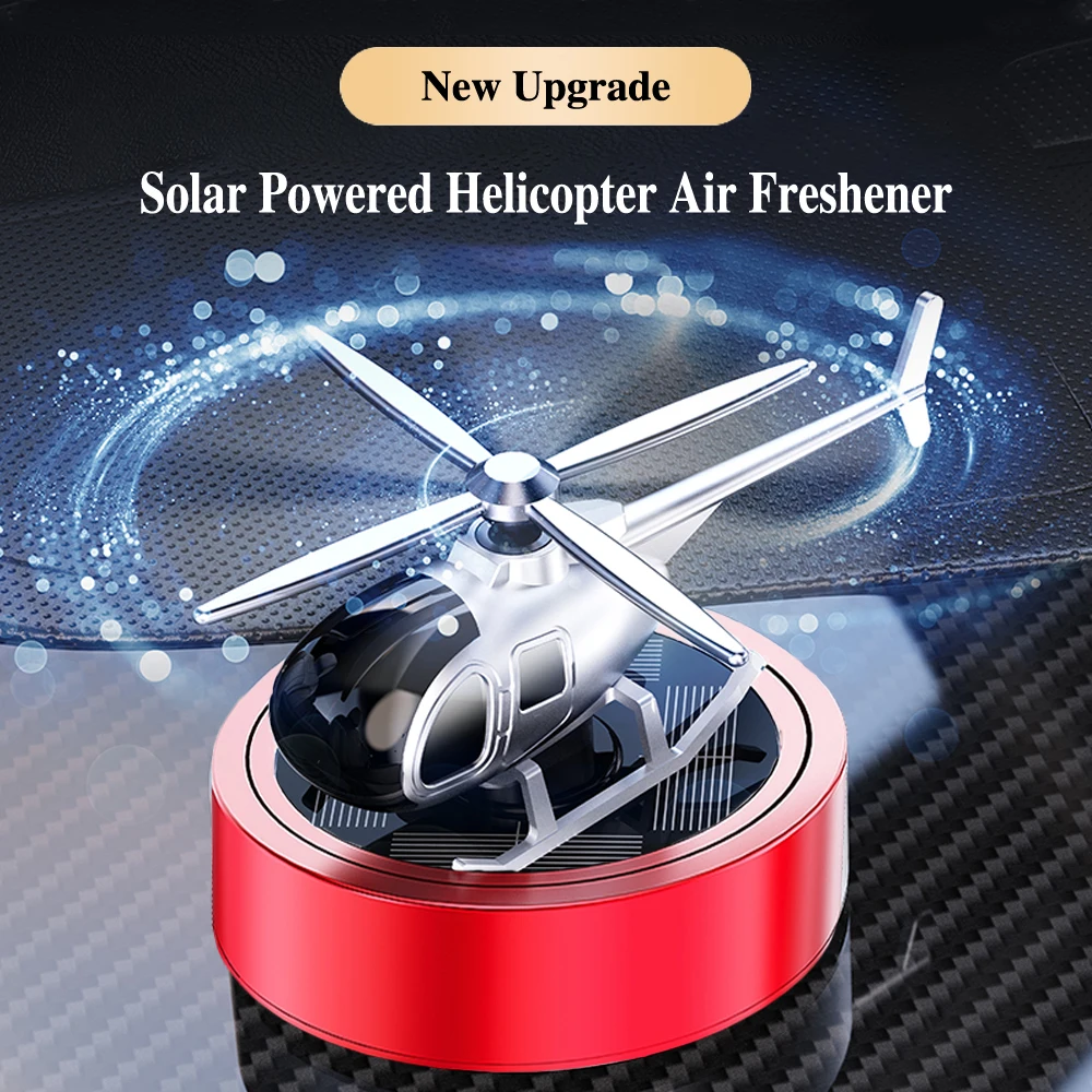 Solar Helicopter Car Decor Perfume Propeller Air Freshener Supplies Interior Accessories Original Flavoring Fragrance Diffuser