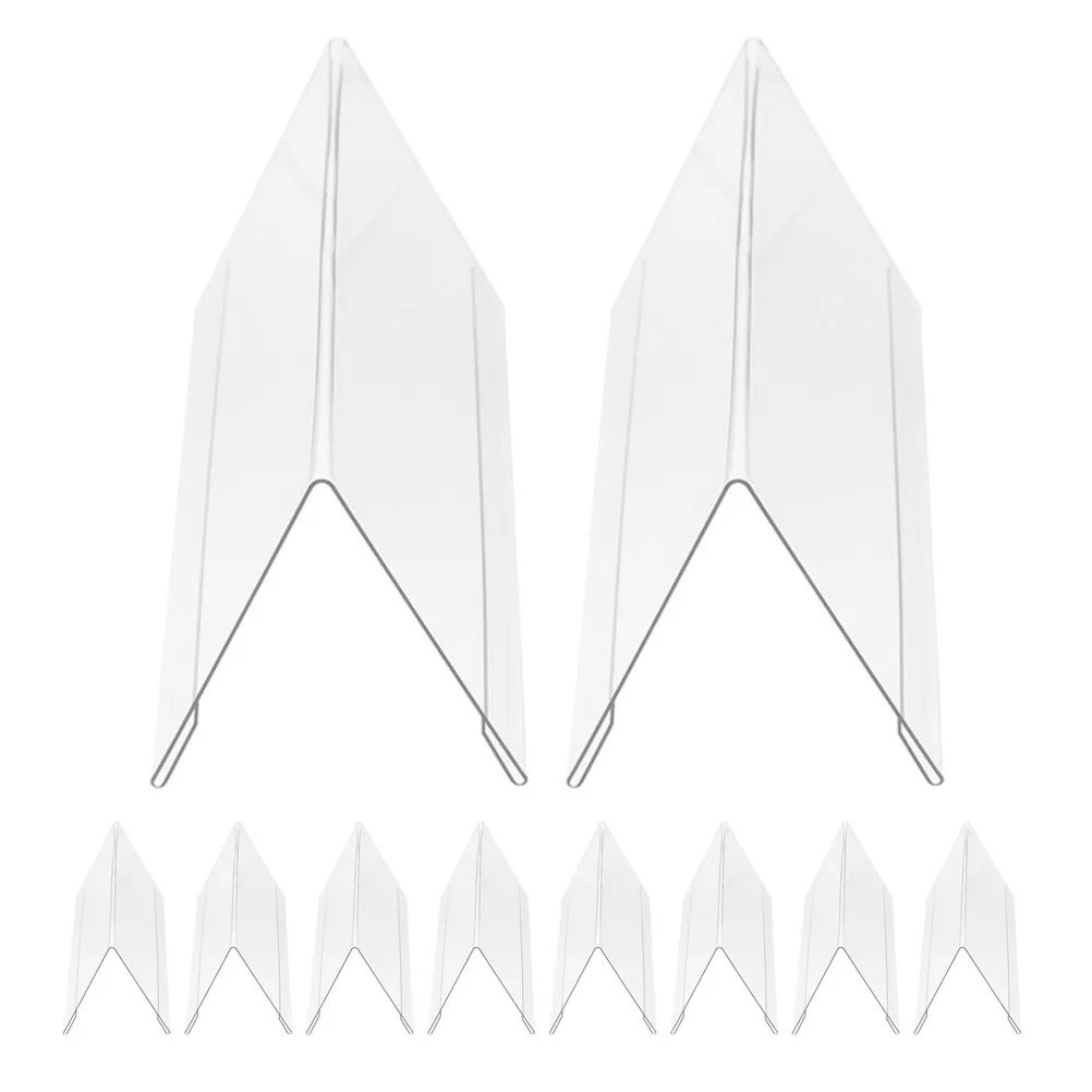 

Набор из 10 прозрачных акриловых V-образных двусторонних держателей для именных табличек, настольная подставка для офиса, конференций, классов, бизнеса, демонстрации на столе