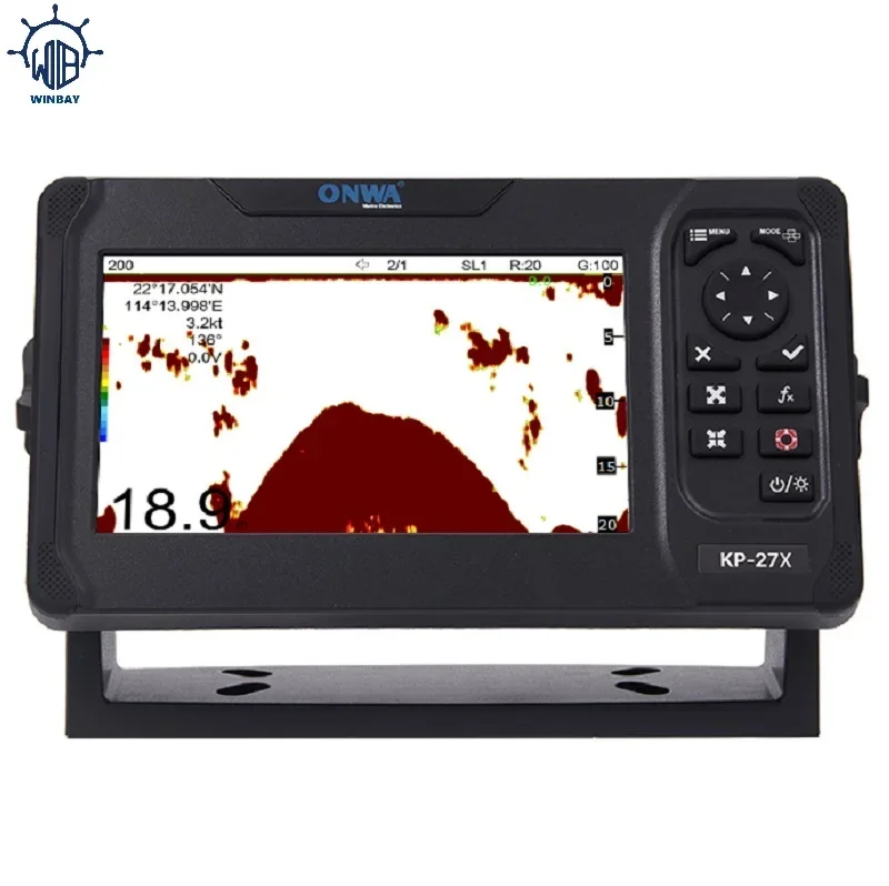 ONWA KP-27X 7-inch GPS Chart Plotter Class B AIS And Fish Finder Radar Echo Sounder 5-in-1