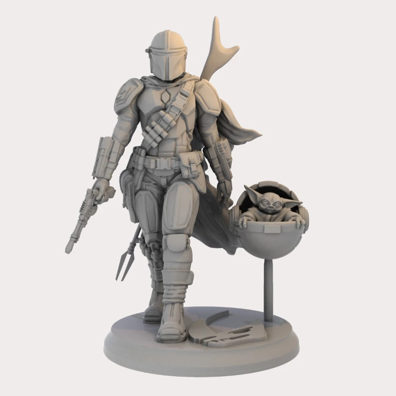 1/24 Schaal 75mm Hight Hars Figuur Alien Mech Warrior Model Kit Ongemonteerd en Ongeverfd 3D printen Garage speelgoed 091