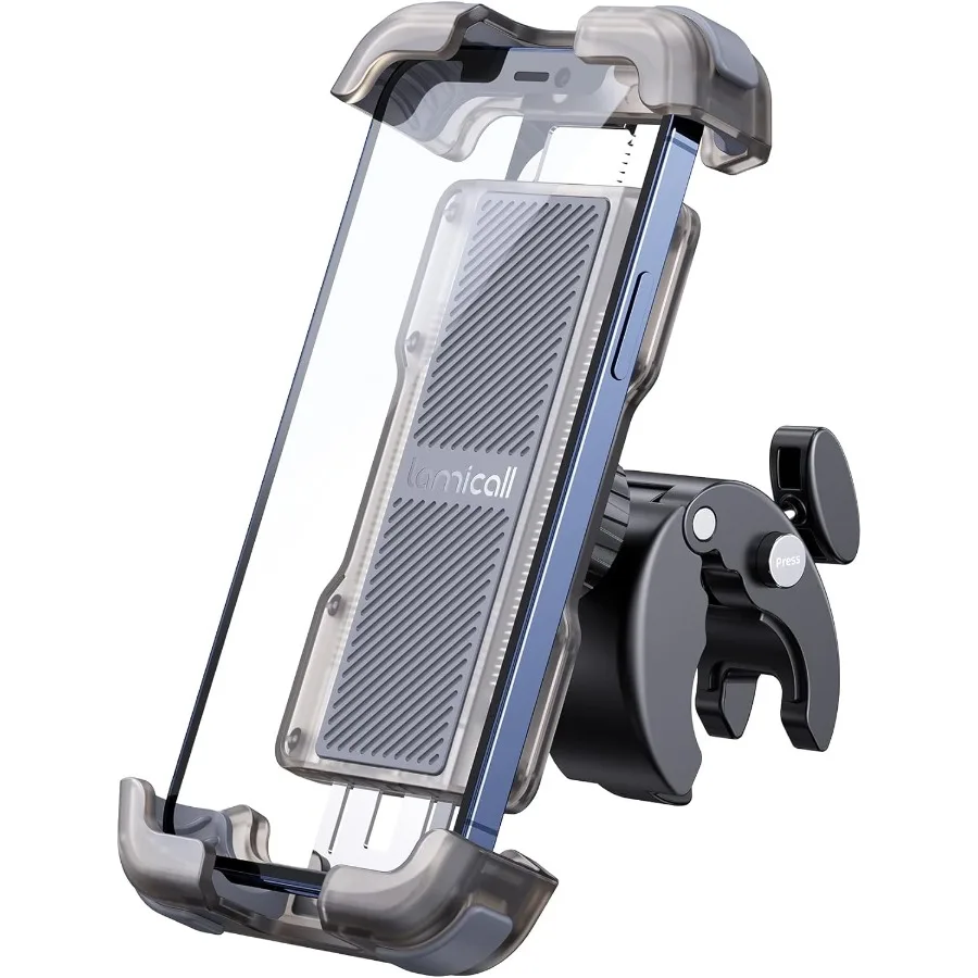 

Motorcycle Phone Mount Bike Phone Holder Upgrade Quick Install Handlebar Clip for Bicycle Scooter Cell Phone Clamp for