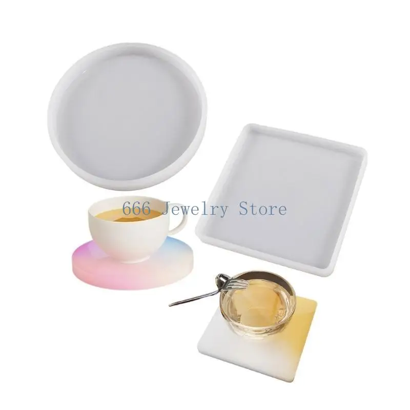 

F2TD круглые/квадратные формы для подставок, формы для ювелирных изделий ручной работы, силиконовые формы для эпоксидной смолы