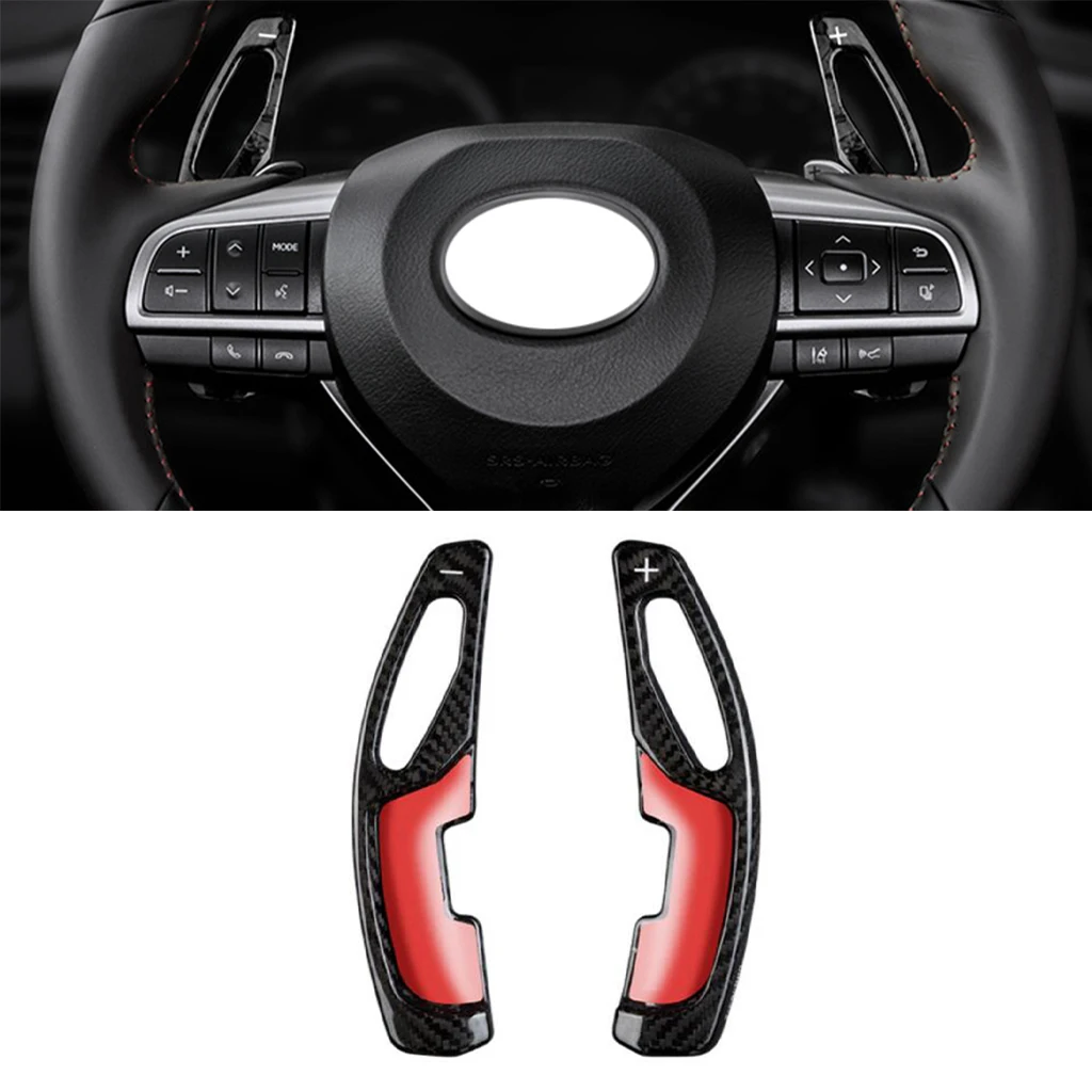 

2Pcs Real Carbon Fiber Car Steering Wheel Shift Paddle For Lexus GS250 ES250 RX Paddle Shifter Extension