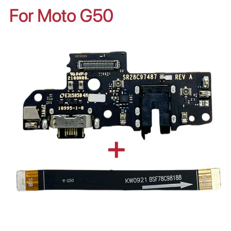 

Для Motorola Moto G50 USB-порт для зарядки, док-станция, зарядное устройство с микрофоном, основной FPC-дисплей, гибкая ремонтная часть для подключения материнской платы