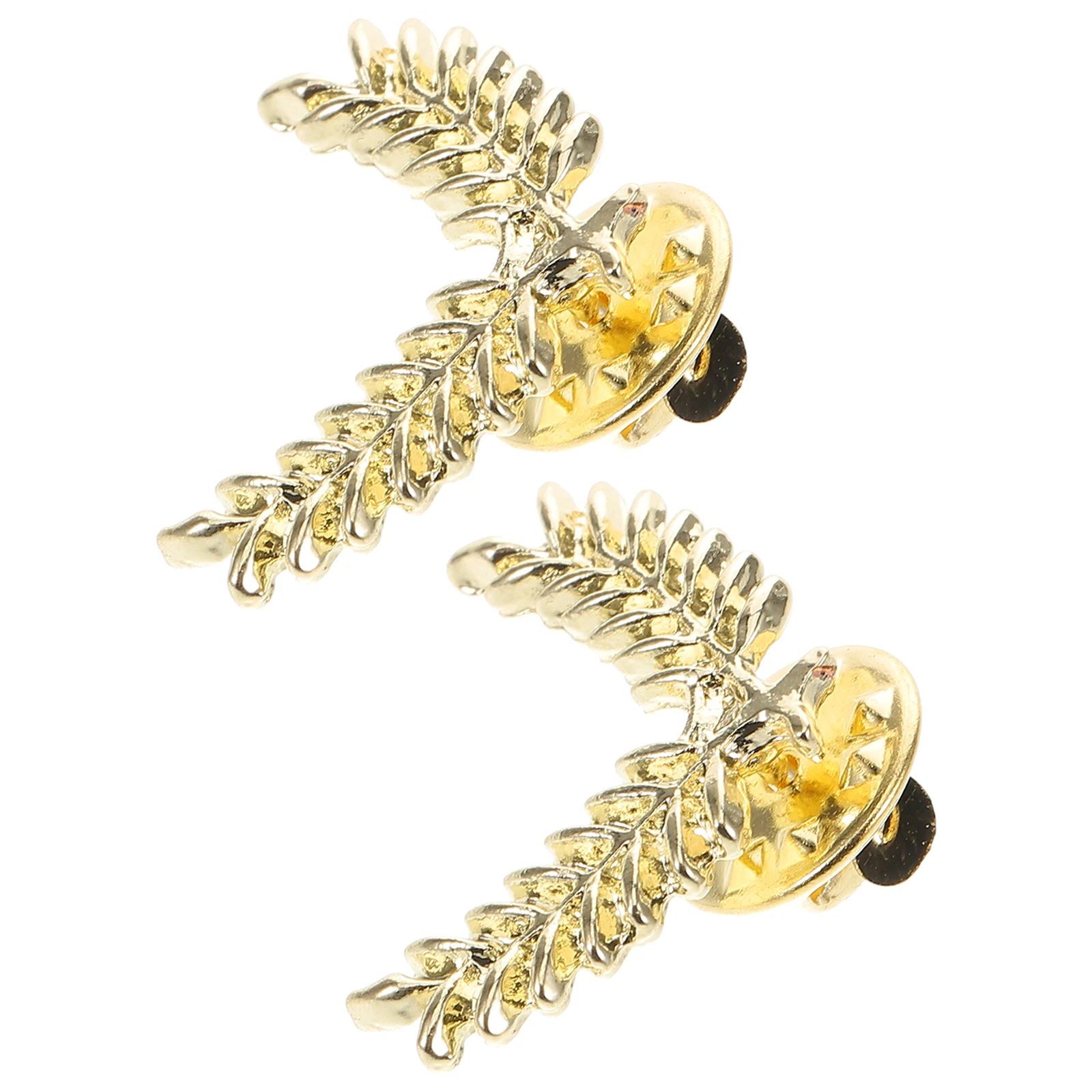 

2pcs Ears of Wheat Brooch Collar Pin for Men Women Zinc Alloy Shirt Pins Suit Accessories Fine Stitching Breathable Soft Skin