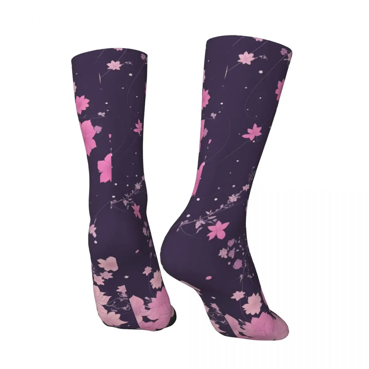 Crazy compression Celestial Gardens 09 Gardenia Sock for Men Harajuku Seamless Pattern Crew Sock Novelty