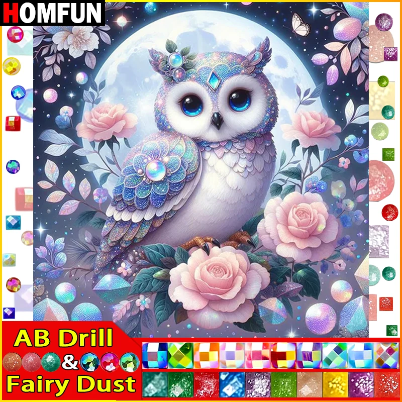 HOMFUN Fairy Dust AB Diamond Embroidery DIY Diamond Painting Kit 