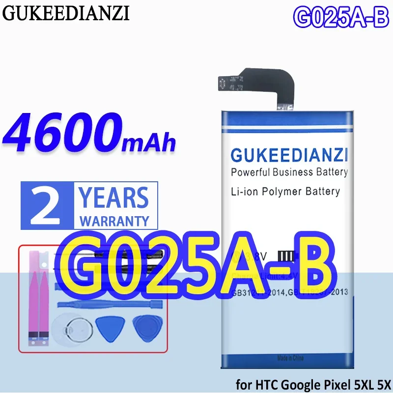 

Аккумулятор GUKEEDIANZI большой емкости, телефон G025AB 4600 мАч для HTC Google Pixel 5XL 5X