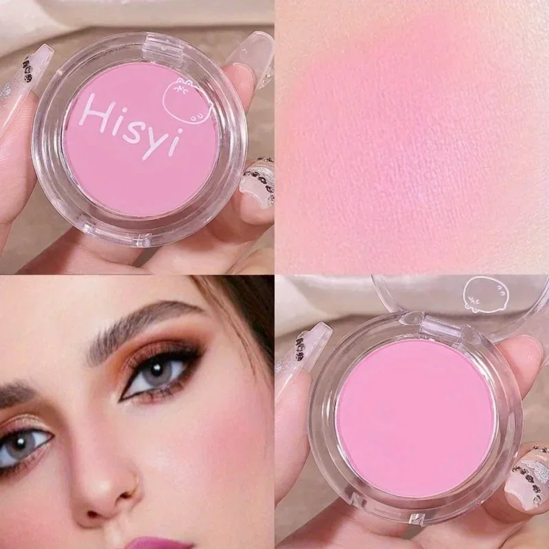 Natuurlijke perzik oranje blush waterdicht zacht monochroom mat verhelderend naakt gezicht vrouwelijke wang poeder make-up