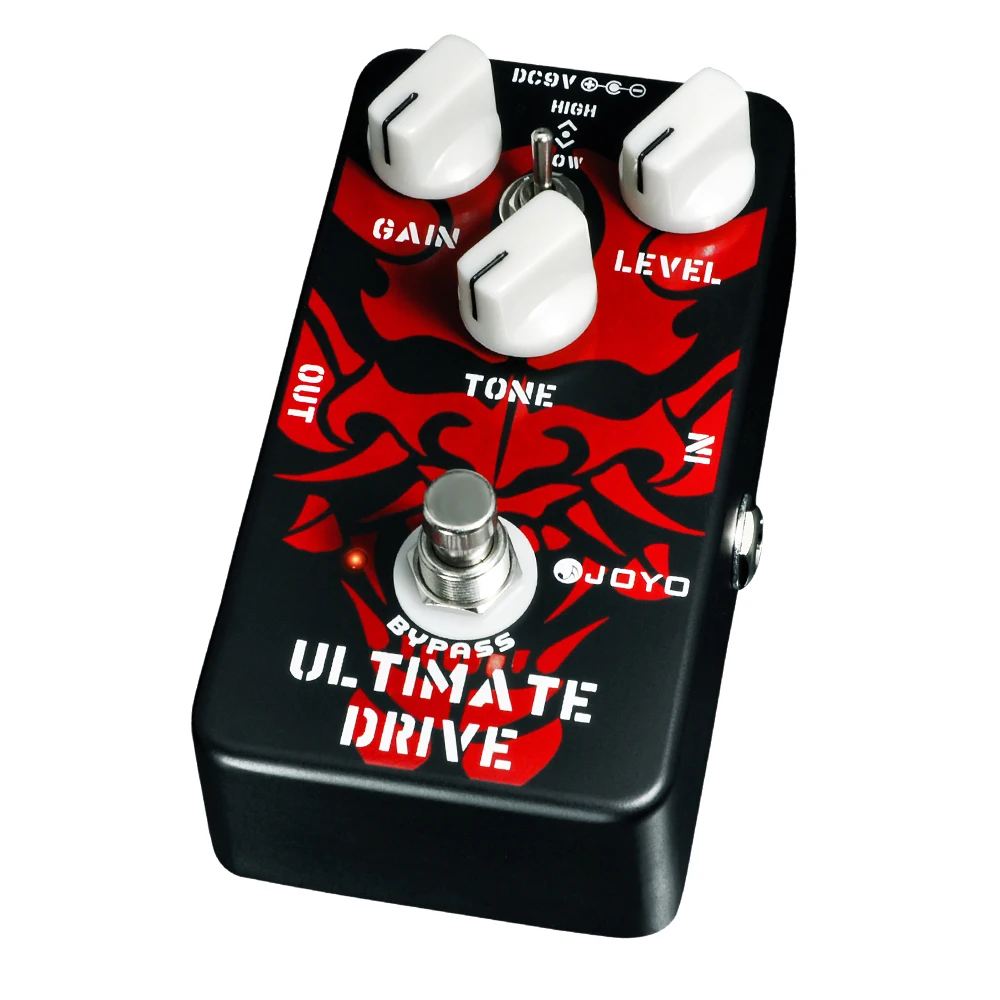 

Гитарная педаль JOYO JF-02 ULTIMATE DRIVE: создает качественный звук лампового усилителя, эффекты, напоминающие дисторшн и овердрайв.