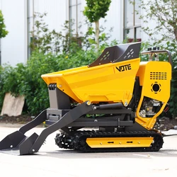 High Power Mini Dumper Customized 800 KG Micro Tipper Small Crawler Transporter 500 KG Self-Propelled Electric Dumper Truck Sale