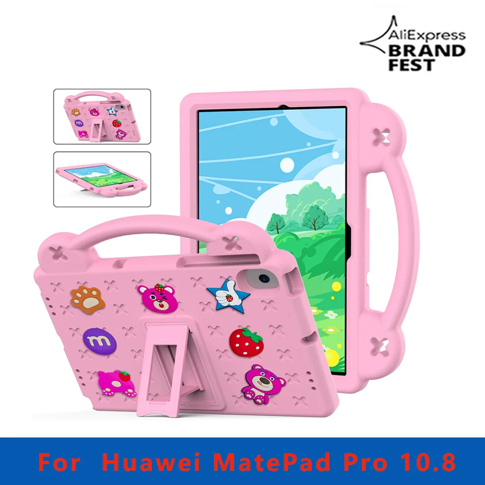 

Cute Kids EVA Funda for Huawei MatePad Pro 10.8 2021 MRR-W29 Case Portable Cover For MatePad Pro 10.8 2019 MRX-AL09/AL19/W09/W19