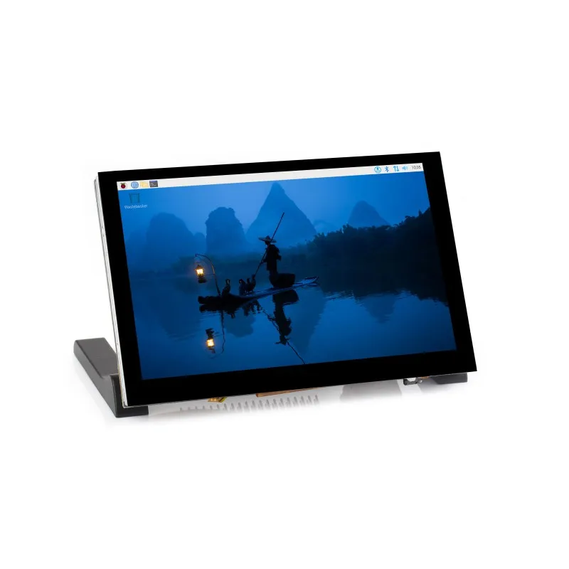 LCD dsi de 5 polegadas (c), display de toque capacitivo de 5 polegadas para raspberry pi, interface ds, painel ips, 1024x600 pixels, painel de vidro temperado