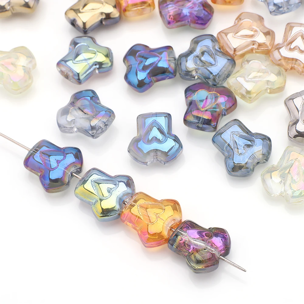 20 Stück 12 mm Kristallglas-Anhänger in T-Shirt-Form, lose Perlen zum Basteln für DIY-Schmuckherstellung, Ohrringe, Halsketten, Zubehör