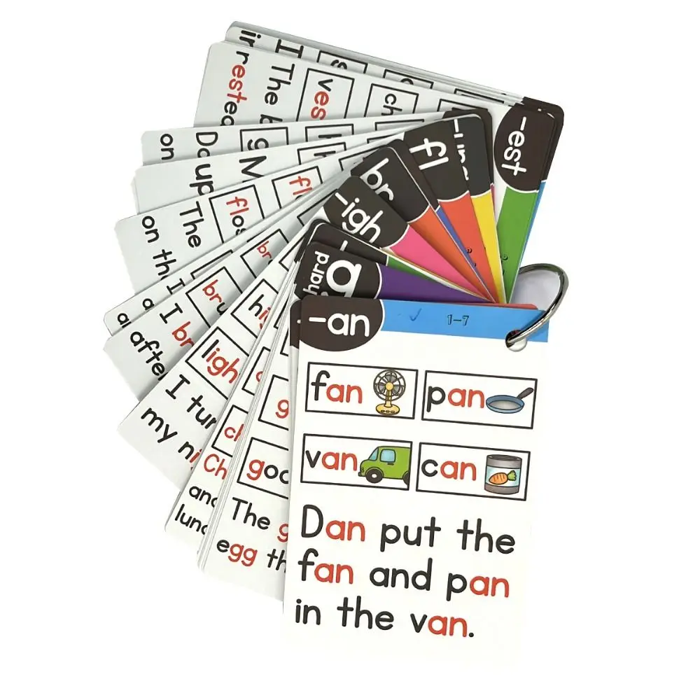 Vibrant Phonics Learning Flashcards CVC Words Boost Memory Alphabet Learning Cards Enhance Cognitive Skills Educational