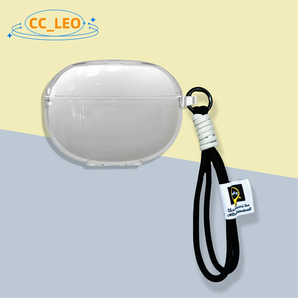 For SoundPeats Capsule3 Pro Case Transparent Soft Shell Cute Lanyard Pendant SoundPeats Capsule3 Pro+ Protective Sleeve