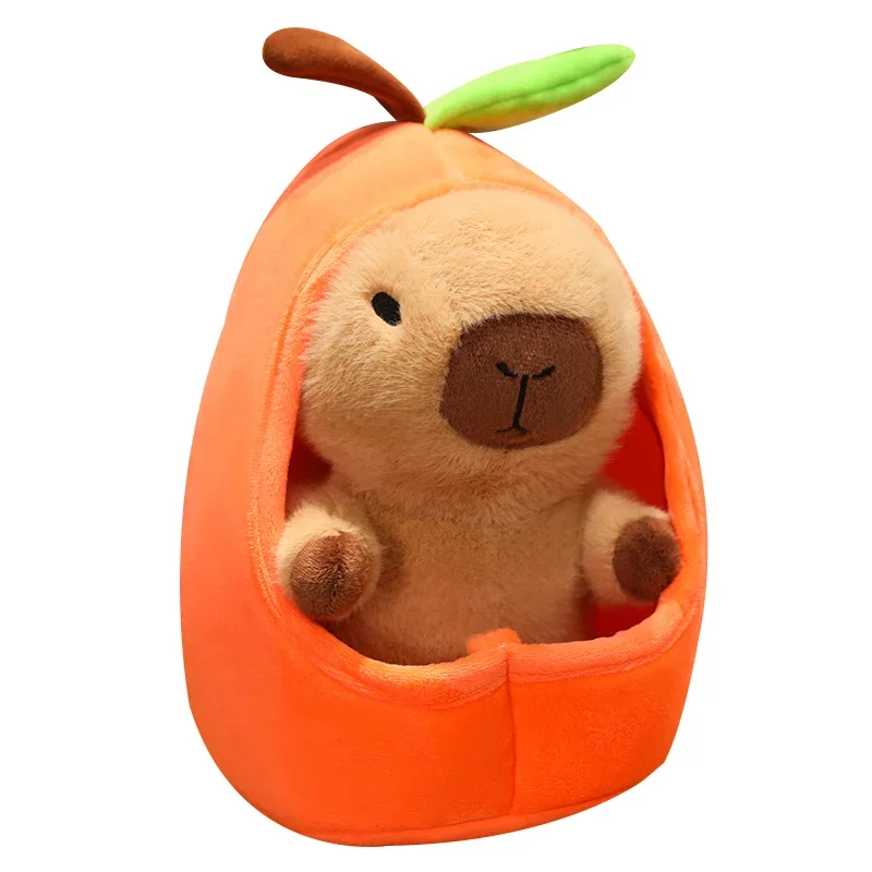 Funny Fruit House Plush Toy Capybara Doll Capibala Sleeping Pillow Large Plushie Holiday Gift Kawaii Rag Doll Cushion