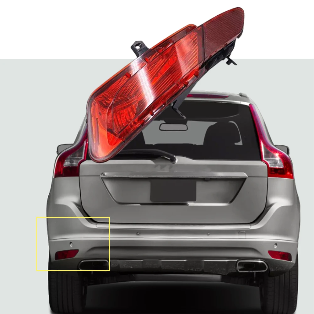 For Volvo XC60 2014 2015 2016 2017 Car Rear Bumper Tail Light Shell Without Bulb 31353285 31353286 Rear Bumper Reflector