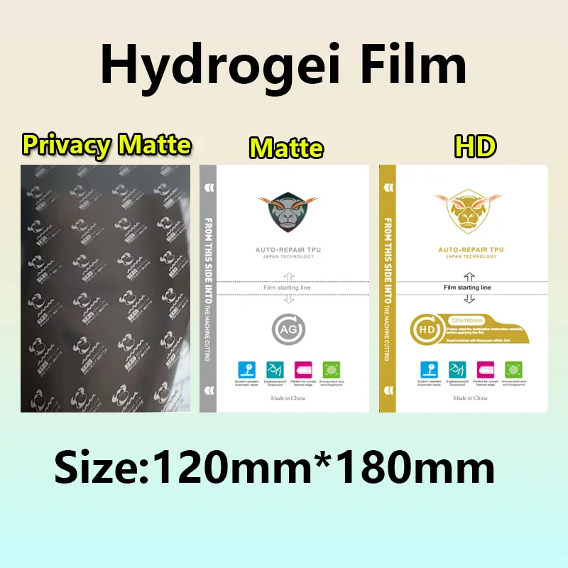 50PCS HD MATTE Privacy Frosted Protection Flexible Hydrogel Film For Mobile Phone TPU Screen Protective Film For Cutting Machine