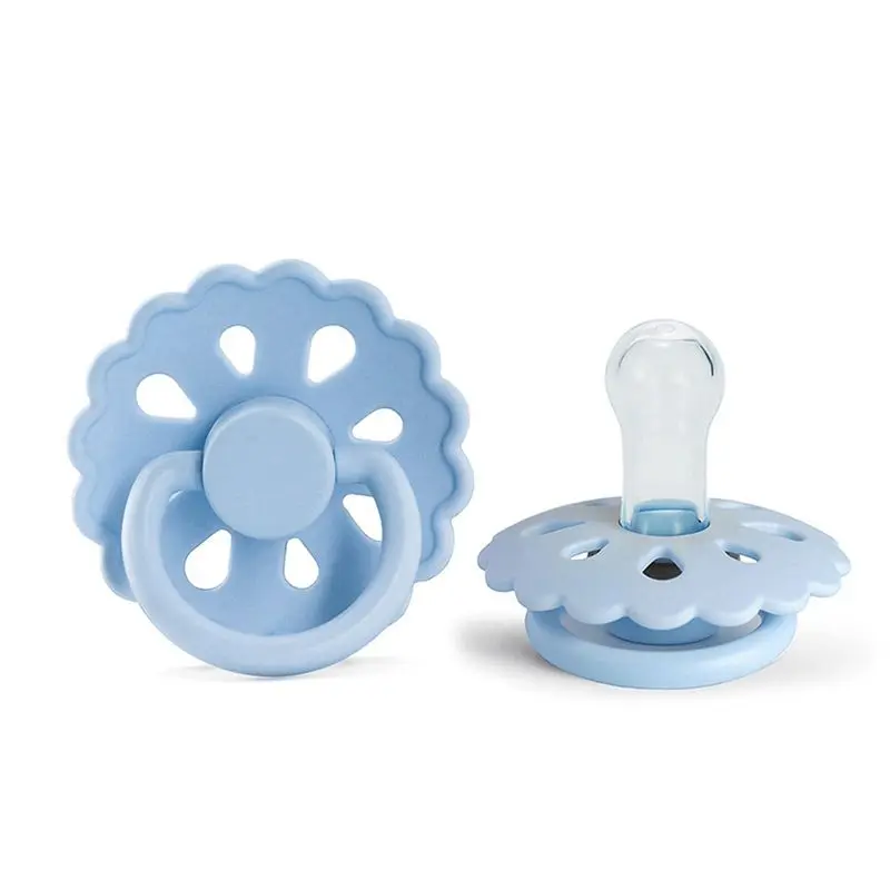 L81A 2025-الطفل المطاط الطبيعي (6-18) زهرة فائقة النعومة من اللاتكس الطبيعي تقليد حليب الثدي النوم حديثي الولادة