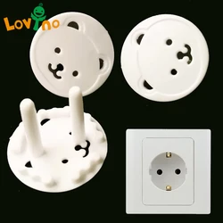 Tomada elétrica tampa para crianças, segurança do bebê, 2-Phase Plug proteção, Safe Lock Cover, Kids Sockets, 4PCs