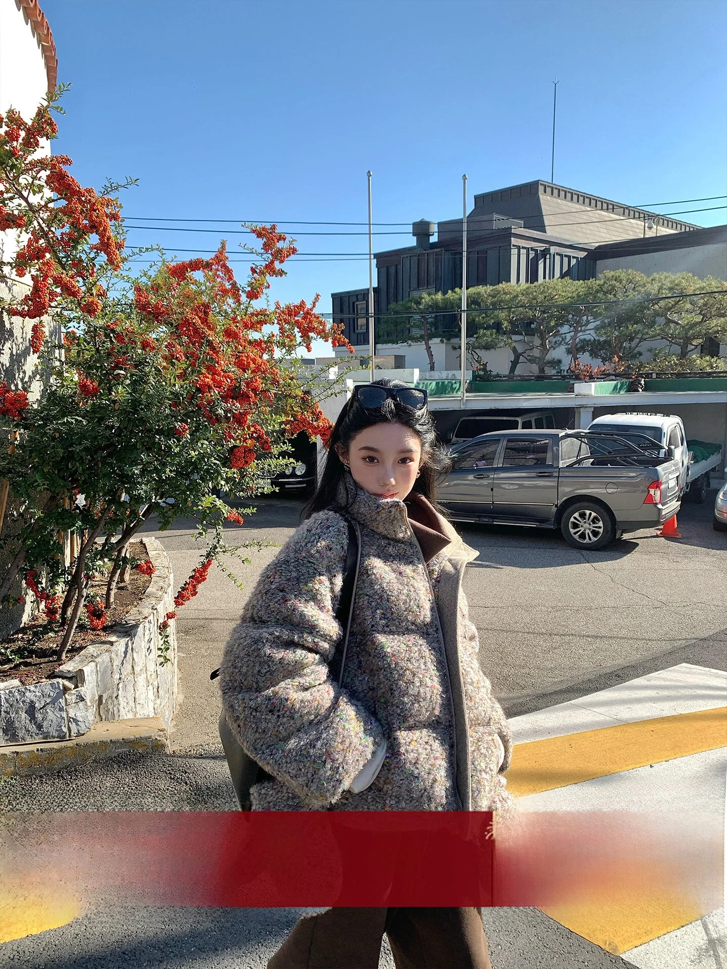 

Cisas Theme Heavy Work Woolen Circle VTG down Gloves And Jaet Ladies Warm Commuter Sle Korean Loose Fit White Du down