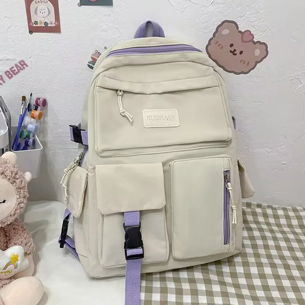 

Модный нейлоновый рюкзак большой емкости, дышащая сумка для книг, корейский цветной многофункциональный школьный рюкзак, школьный