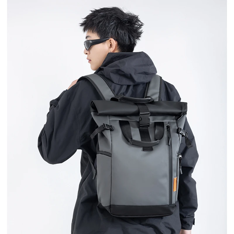 メンズトラベルバッグ 15.6インチ ラップトップコンピューターバックパック アウトドア防水 キャンプ ハイキング スクールバッグ カレッジ ビジネスリュックサック