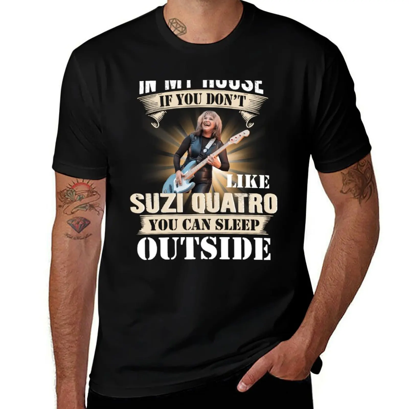 

IN MY HOUSE IF YOU DON T LIKE YOU CAN SLEEP OUTSIDE T-Shirt cotton t shirt pack man tshirt T-Shirt