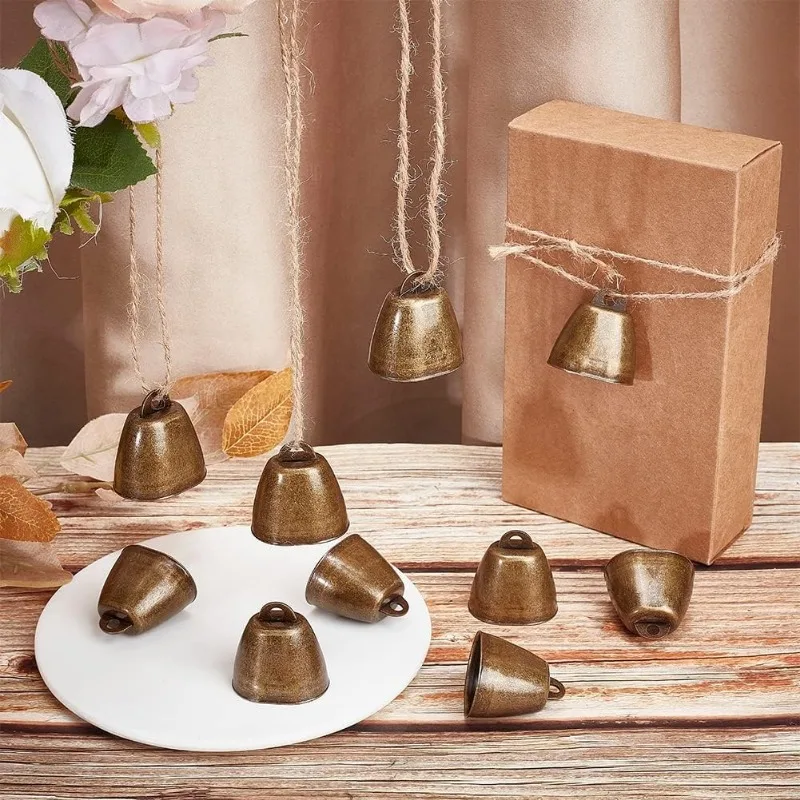 10 Pcs Farm Animal Bell Craft Bells Grazing Iron Bell Goat Bell Retro Christmas Iron Bell Pendant Metal Pet Bell Noisemaker Call