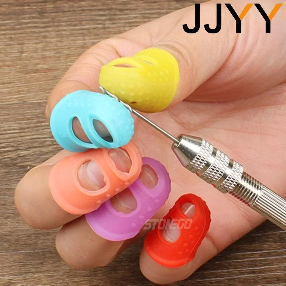 5 Piece Multi-functional Silicone Guitar Protective Gloves Hollow Breathable Hand-stitched Finger Training Accessories