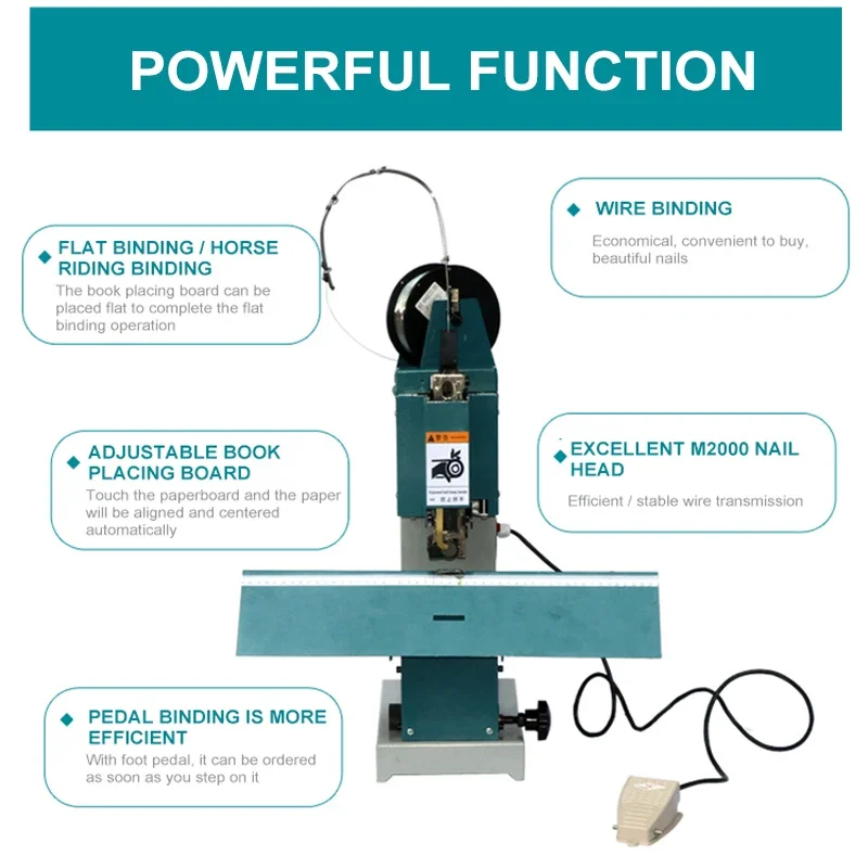 TSD-B5 Iron Wire Stapler Horse Riding Nail Binding Machine M2000 binding head high-speed horse riding and flat binding