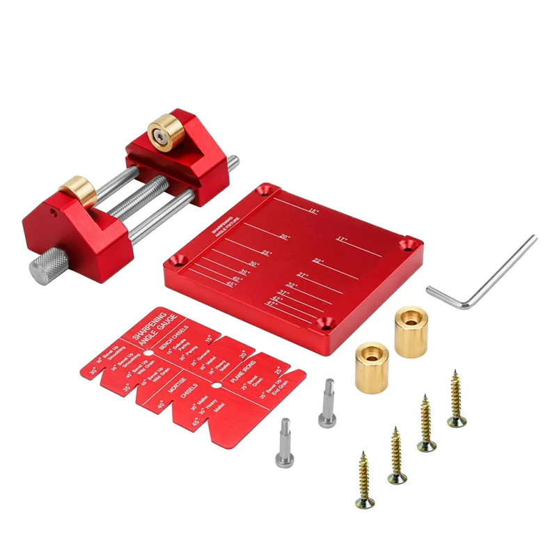 Professional Sharpening System Honing Guide with Angle Gauge, Universal Sharpening Holder for Woodworking Chisels & Plane Blades