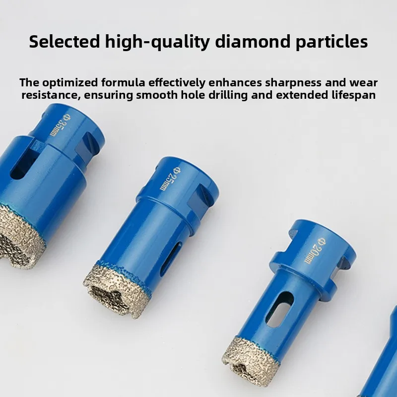 10-Piece Brazed Diamond Hole Opener Drill Bit Set For Marble Tile Rock Plate Ceramic Granite Quartz Stone-Aluminum Boxed