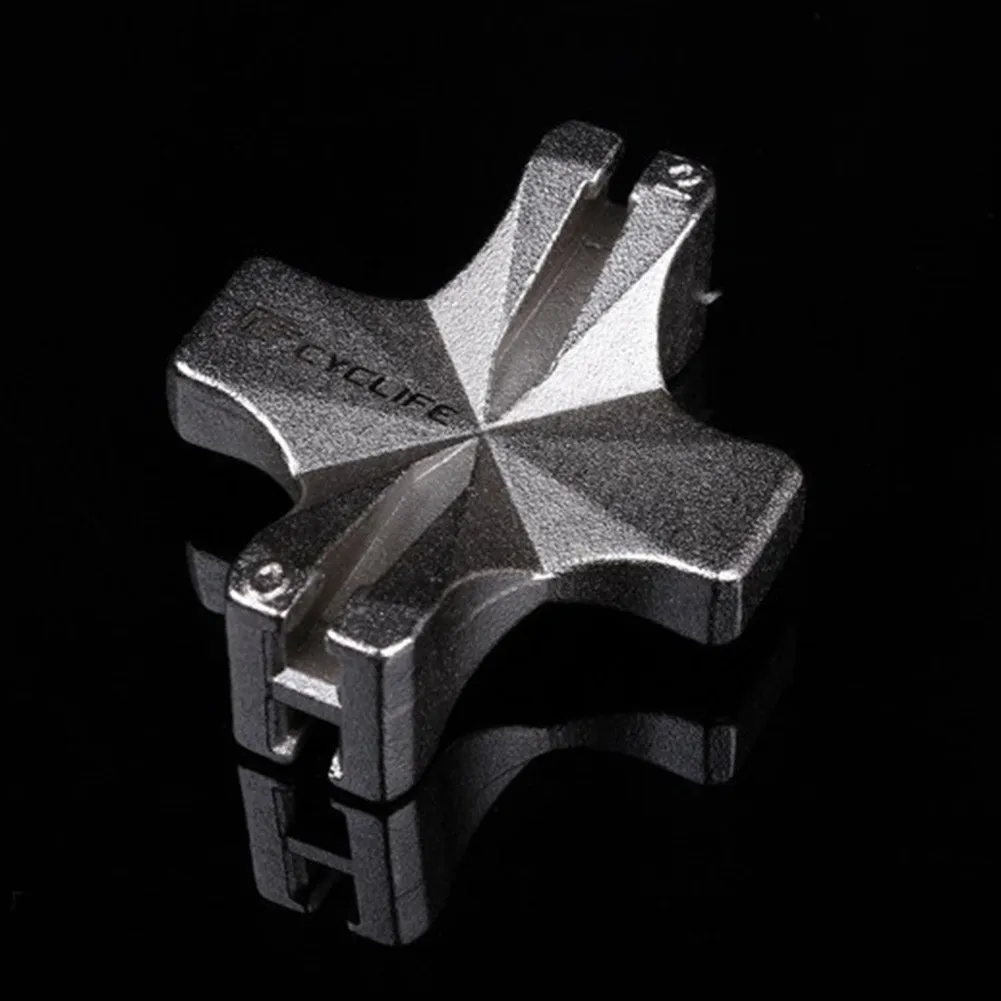 Mini Bicycle Spoke Wrench Steel Bike Wheel Rim 4 Way Spanner Bicycle Spoke Nipple Key Adjuster Repair Tools Bike Accessories