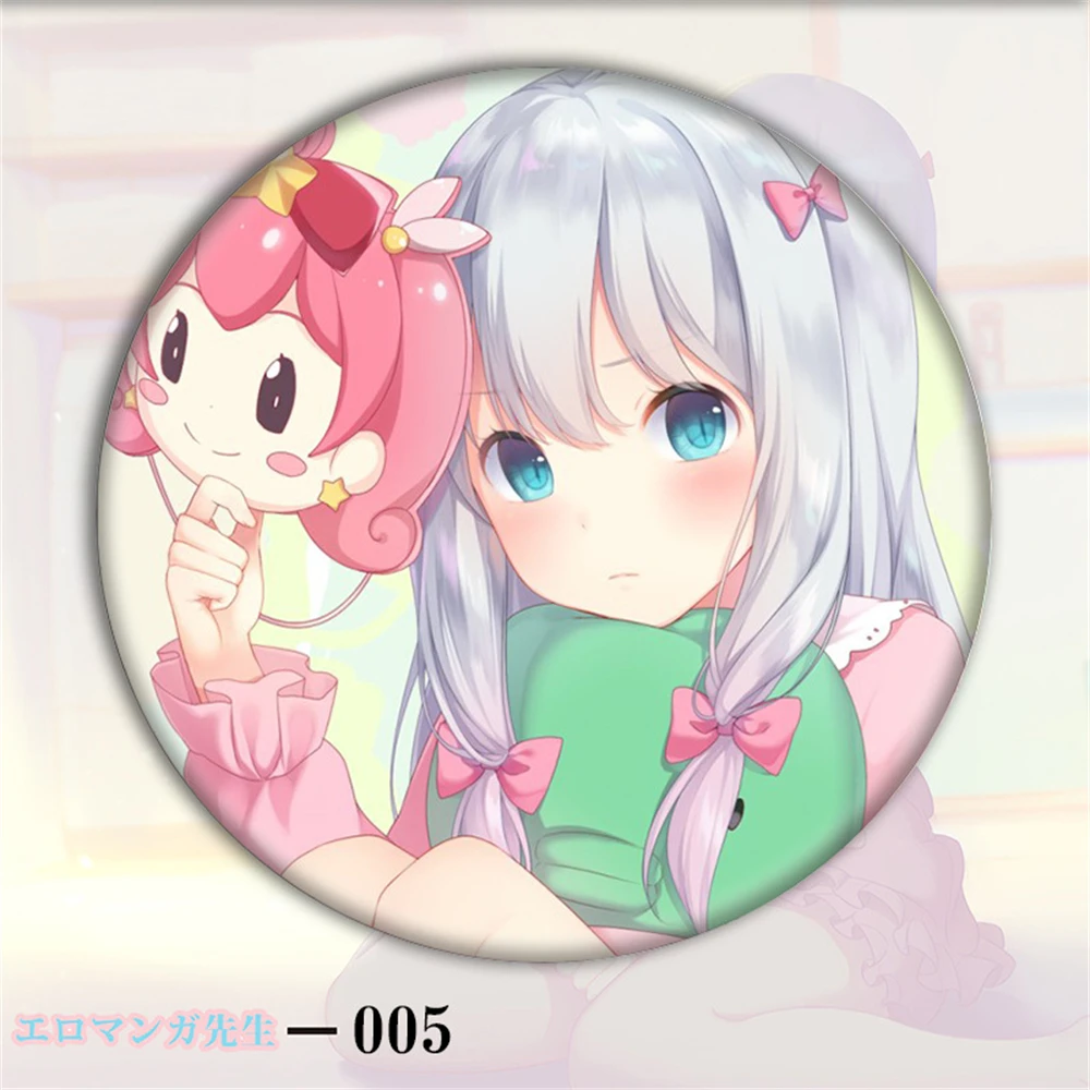 58mm Anime Eromanga Insegnante Izumi Sagiri COSTUME Cosplay Distintivo Pin SPTE Spilla in banda stagnata ﻿   Prop Gilf