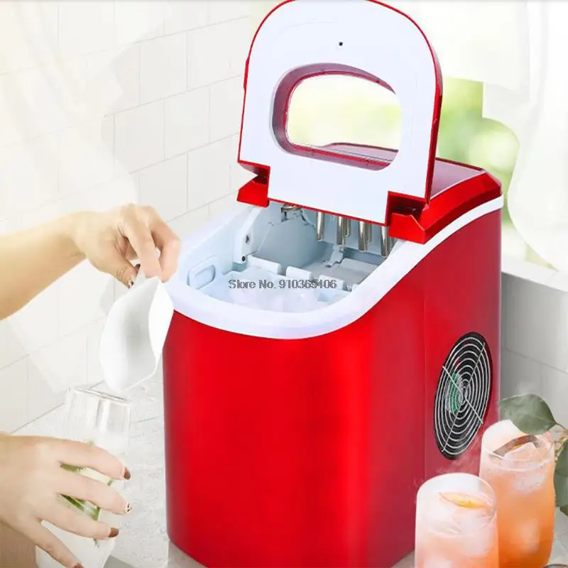 1pc 15kgs/24H 220V Small Commercial Automatic Ice Maker Household Ice Cube Make Machine for Home Use, Bar, Coffee Shop