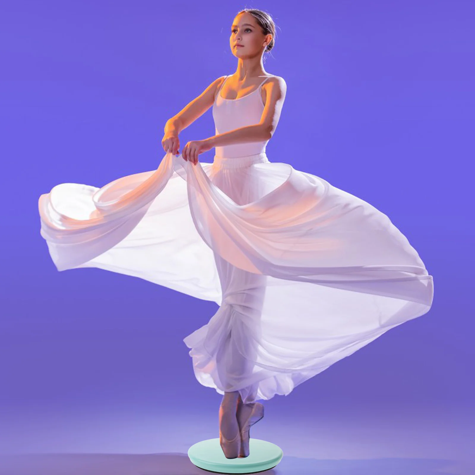 แผ่นหมุนทรงกลมสแตนเลสสำหรับฝึกซ้อมบัลเลต์ สเก็ต ฝึกการทรงตัว แผ่นหมุนสำหรับนักเต้น