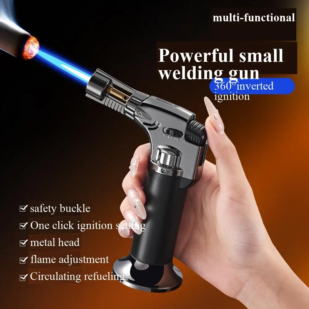 

Multifunctional Direct Fire Welding Gun 360 °Inverted Ignition Belt Safety Lock Moxibustion Barbecue Baking Home Kitchen Igniter