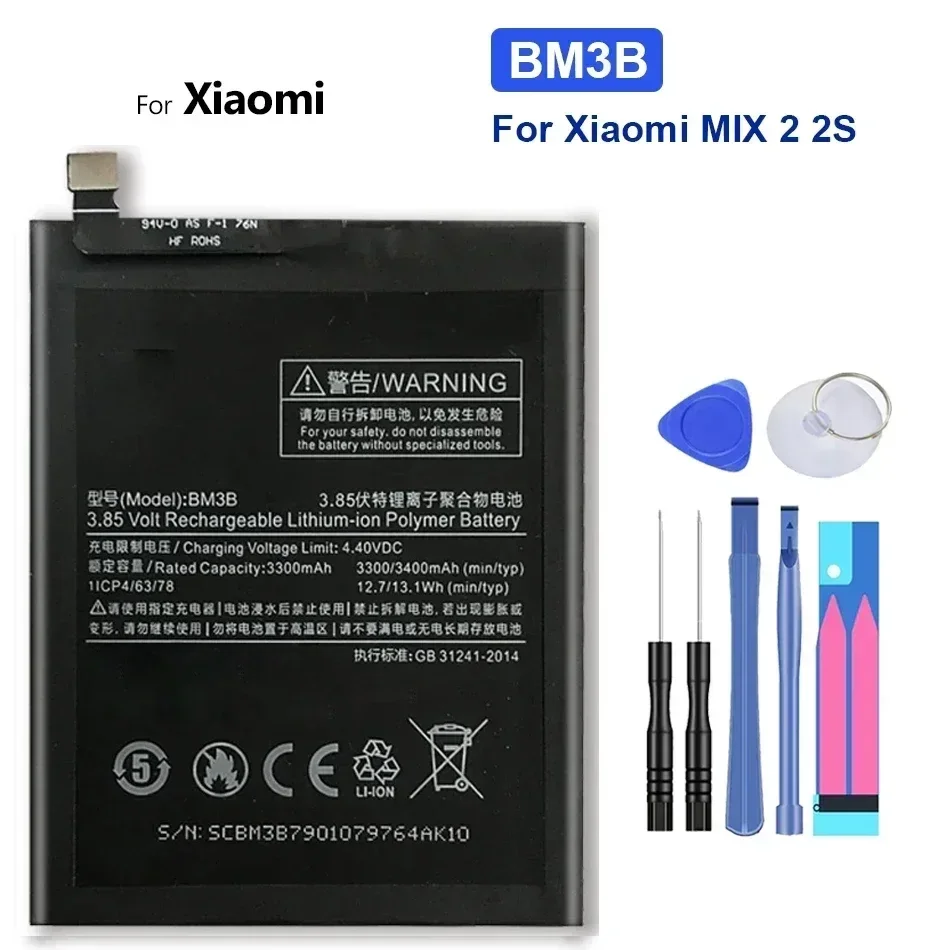 Battery BM3A BM3B BM48 BM49 BM50 For Xiaomi Mi Max 1 2 Max2 MIX 2 2S Note 2 3 Note3 Mobile Phone Replace Bateria High Capacity