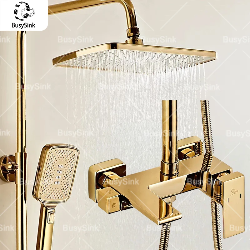 

Бытовая душевая система под давлением, многофункциональный душевой набор с контролем горячей и холодной воды, гальванический антикоррозийный душевой набор