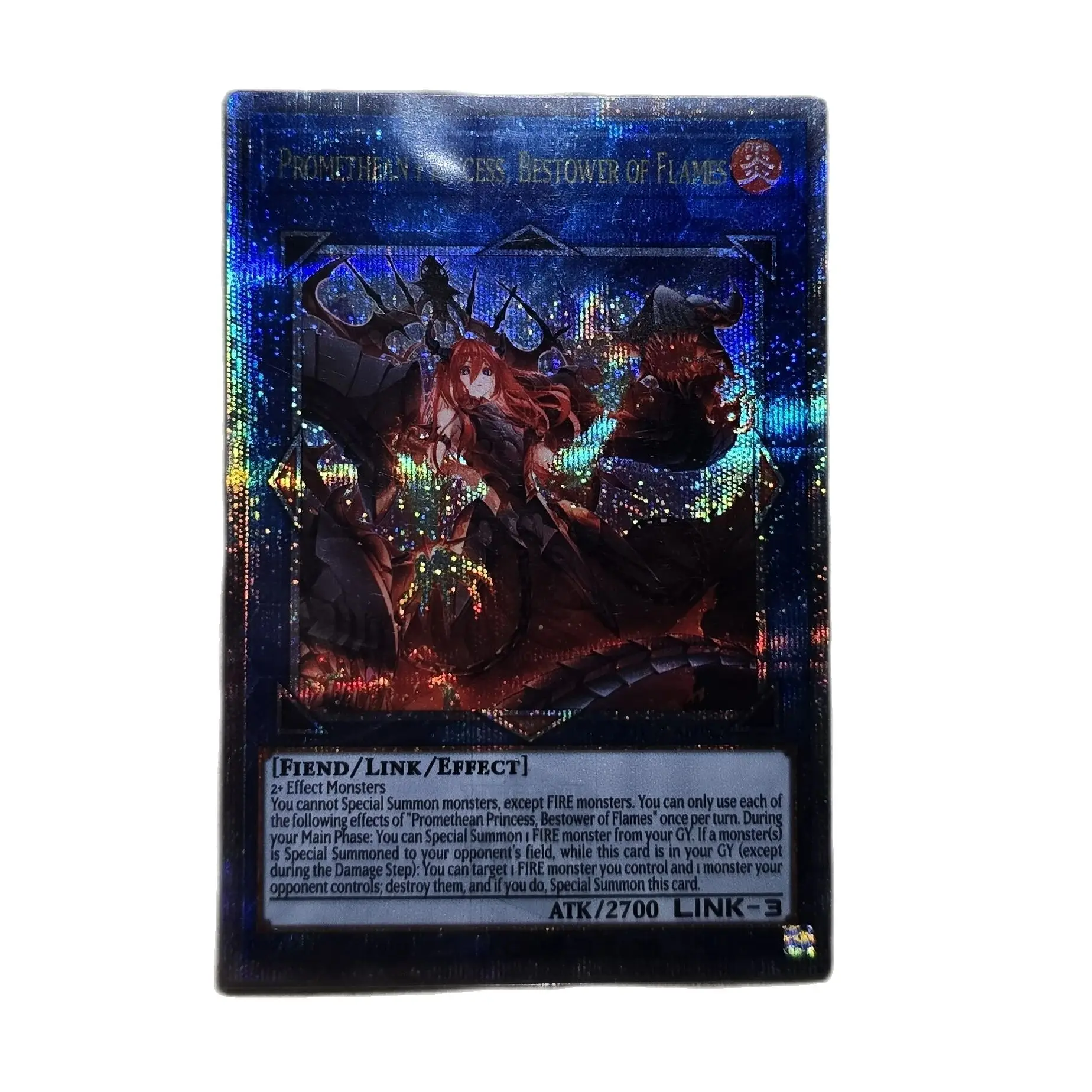 YuGiOh 25th Phantom Nightmare PHNI 1203 Promethean Princess, Bestower of Flames  Hobby Collection Gift Toy Card (Not Original)