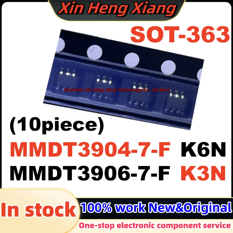 (10Pcs) MMDT3906 MMDT3906-7-F K3N MMDT3904 MMDT3904-7-F K6N SOT-363